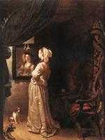 Frans van Mieris the Elder - Woman before the Mirror